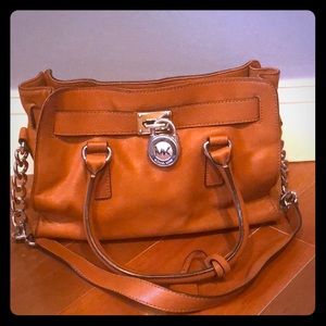 Leather Tan Michael Kors Locket Handbag